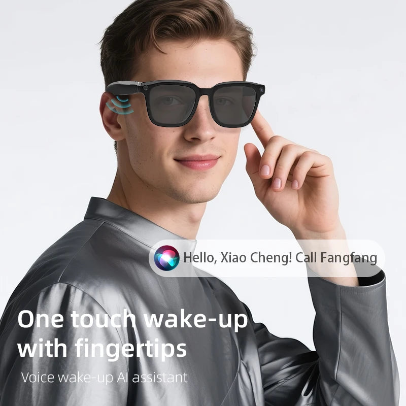 New AI Smart Glasses 800W HD Camera 1200P Video Recorder Waterproof Music Al Voice Translation Identify Pictures Smart Glasses