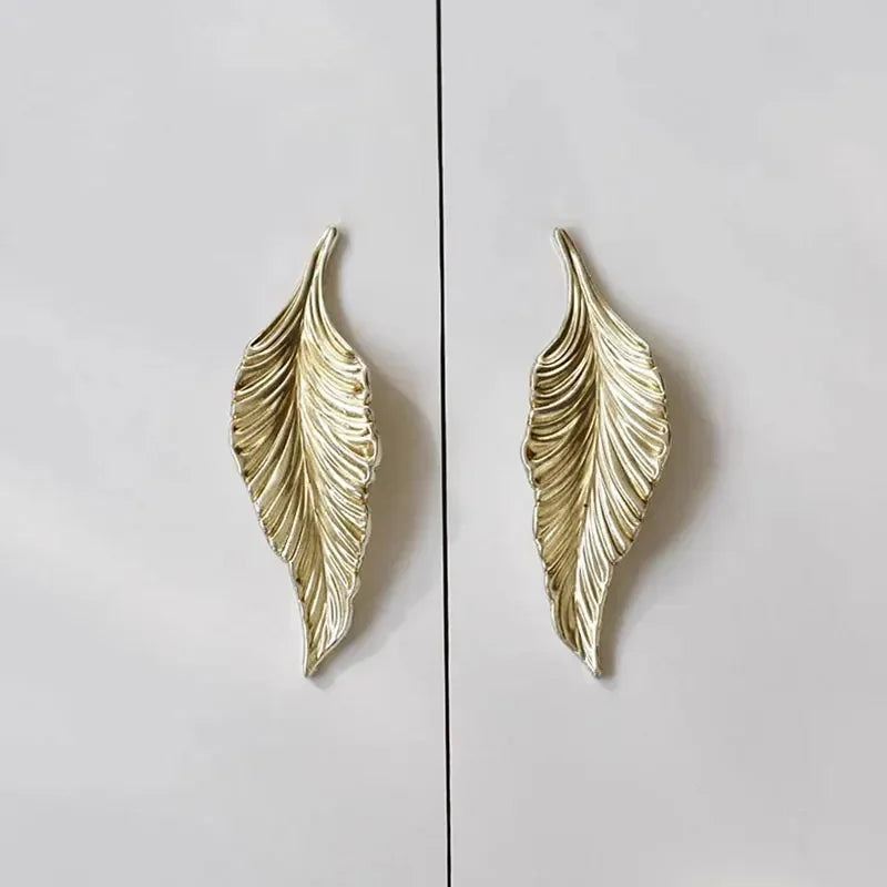Cabinet Door  Creative Leaf Handle Cabinet Door Antique Silver Small Leaf Handle Antique Bronze Drawer Double Door Handle