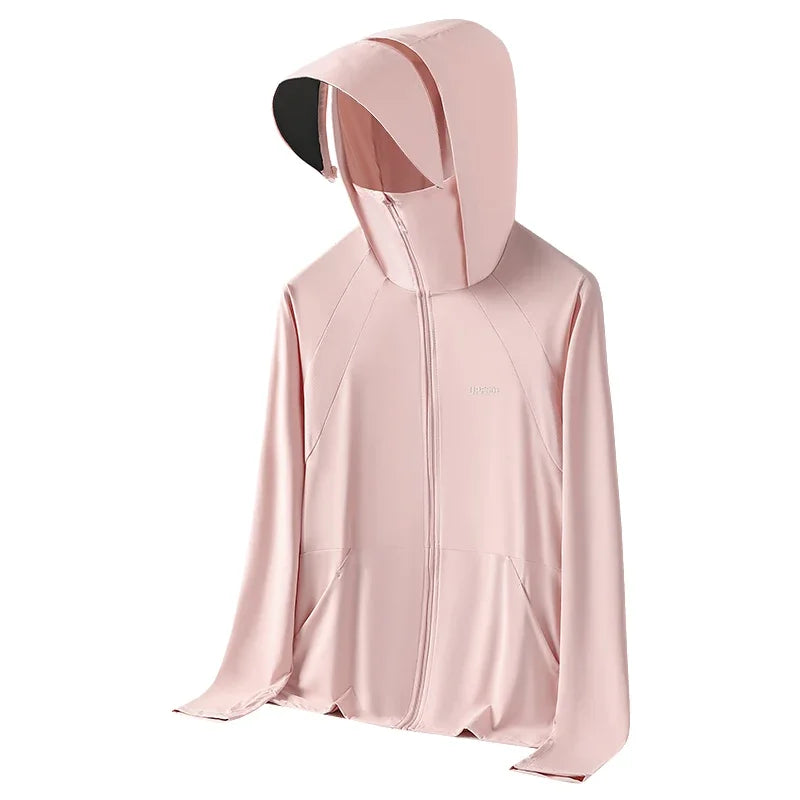 Summer Men Cooling Jacket Outdoor Hiking Sun Protection Clothe Women Fishing Coat UV Lightweight Long Sleeve Hoodie Zip Up Shirt