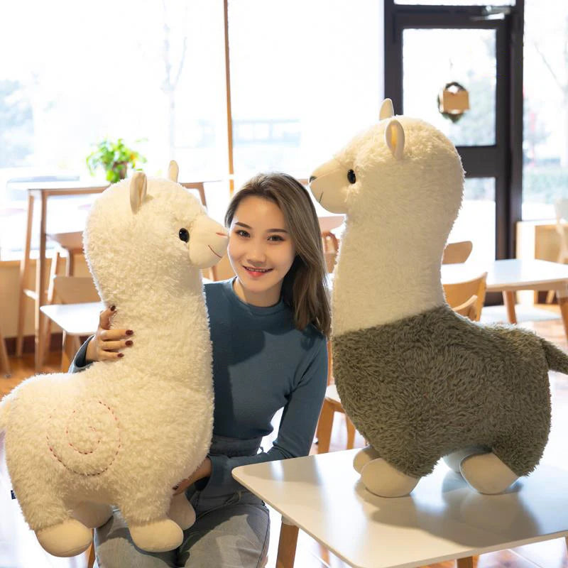 Giant Cute Alpaca Plush Toys Fashion Animal Soft Stuffed Dolls Office Chair Sofa Kawaii Pillows Birthday Gift for Boys Girls