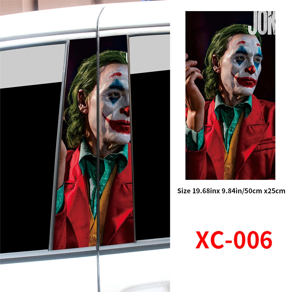 Car Joker Stickers Funny DIY Auto B-pillar Waterproof Sunscreen Decoration Cover Scratches Playing Card Vinyl Decals Accessories