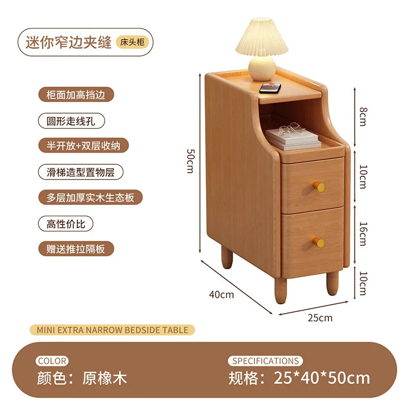 Bedside Cabinet Small Frame Household Bedroom Small Side Few Simple Bedside Storage Cabinet 20~ 30 Narrow Side Cabinet