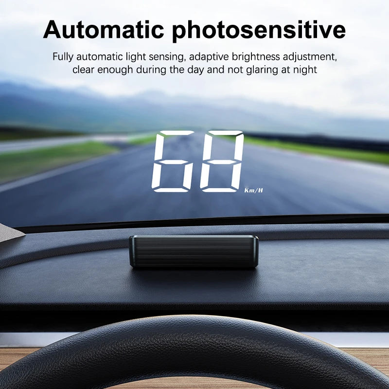 Car Speedometer HUD GPS Head Up Display Digital Speed Meter Windshield Projector For Vehicles Auto Electronics Accessories
