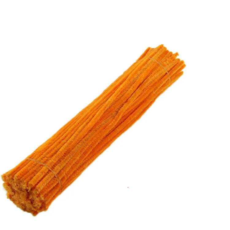 100/200/300/500/1000pcs DIY Plush Chenille Sticks Stem Pipe Cleaner HandCraft part for Spring Xmas Halloween Newyear Easter