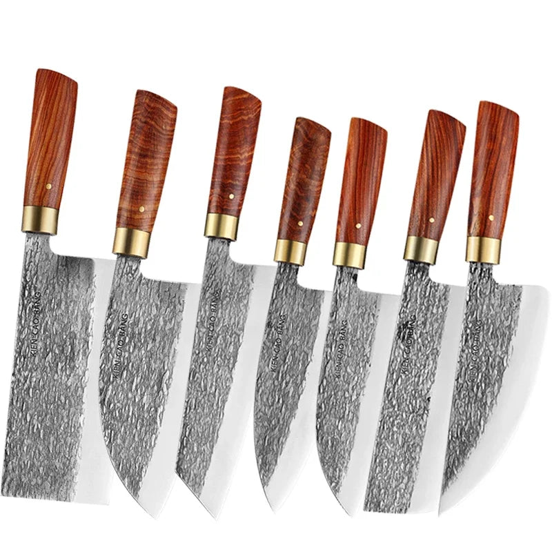 Kitchen Knife Set Chef Knives Japanese 5CR15 High Carbon Stainless Steel Kitchen Meat Cleaver Forged Butcher's Boning Knife