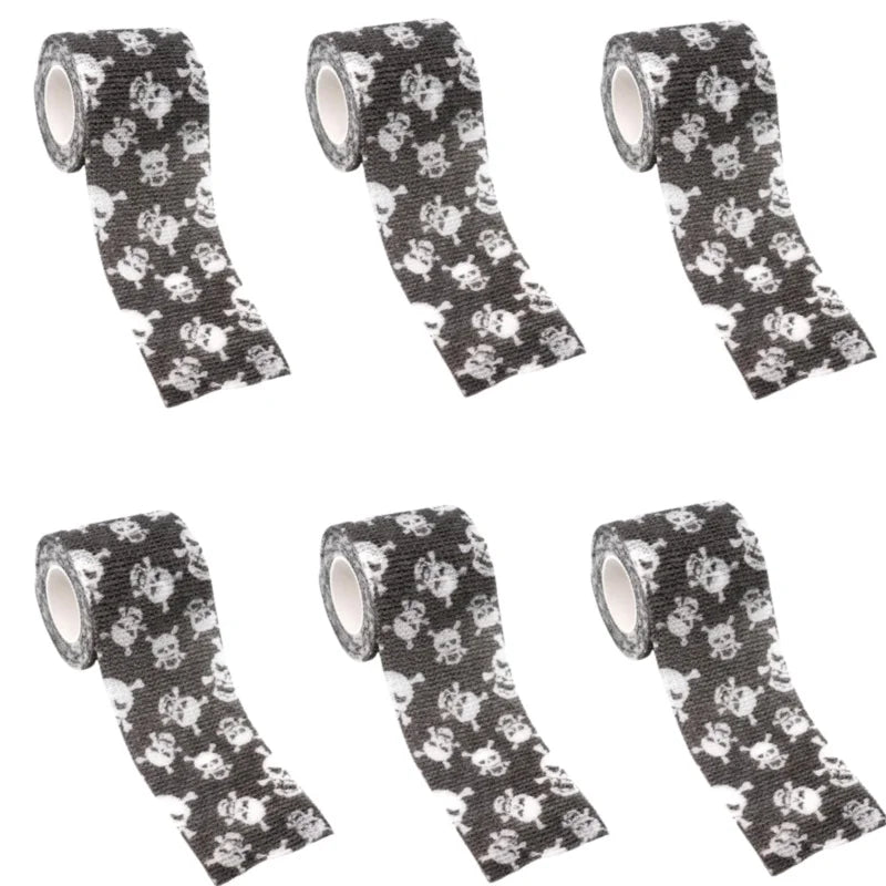 Athletic Tape Wraps for Sports, Colorful Bandage for Tattooing, Finger Joint, Knee Pet, Printed Self-Adhesive Wraps