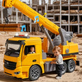 American Popular Edition, Children's Crane Toy Engineering Vehicle Toy, With Light Effect, Suitable For Outdoor, Beach Children'
