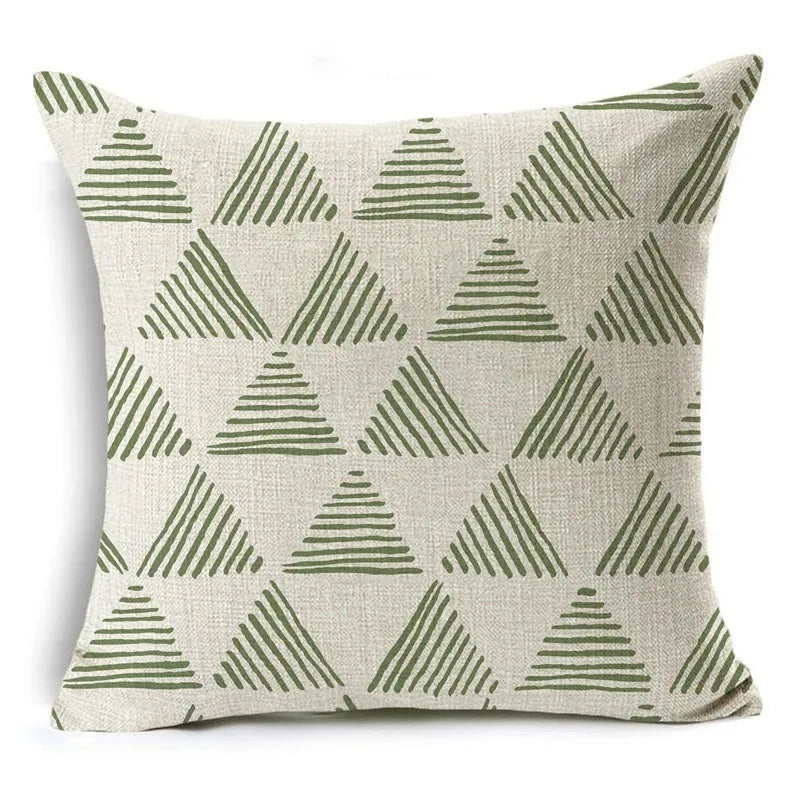 Green Pattern Decorative Cushion Cover Floral Pillow Cover for Car Sofa Decorative Pillow Cover Home Pillow -