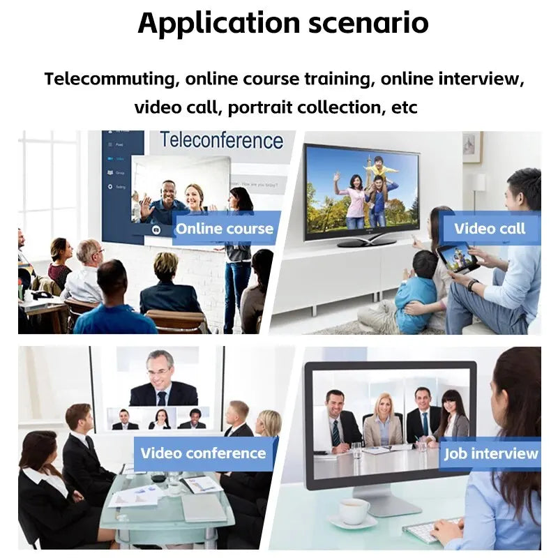 Camera 1080P HD Computer HD USB Camera Built In Microphone USB Network Camera Web Camera For Work With Microphone Tripod - Free Item