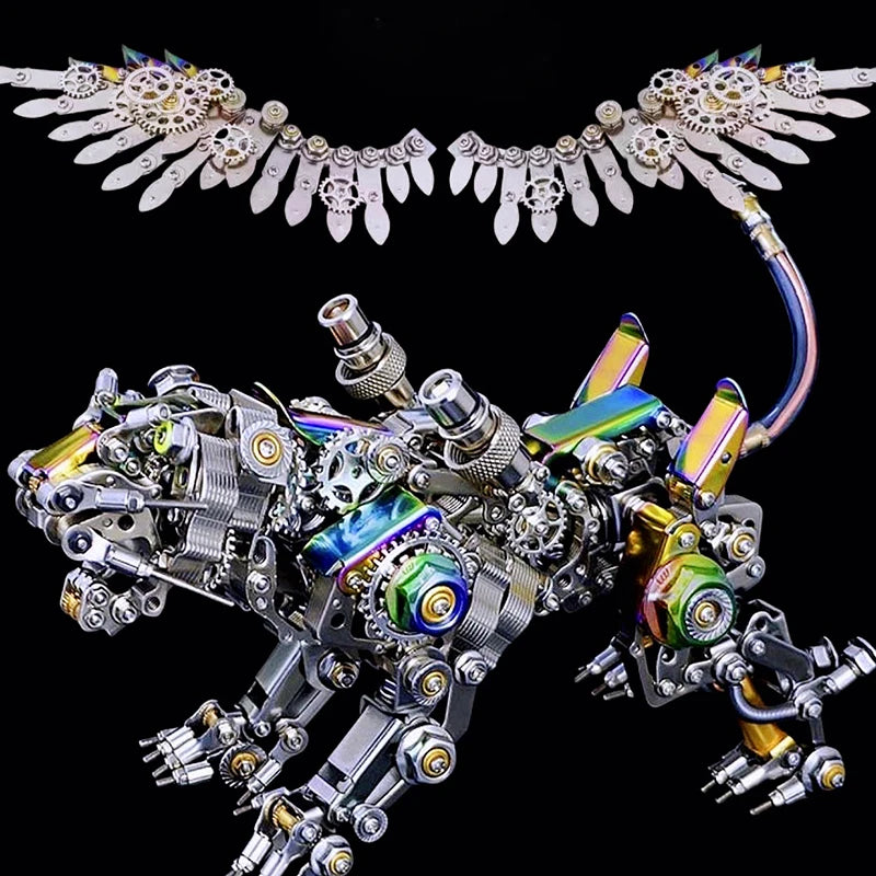 3D Metal Three-Dimensional Mechanical Tiger Model Puzzle DIY Assembly Building Blocks Toys  for Adult Children Gift