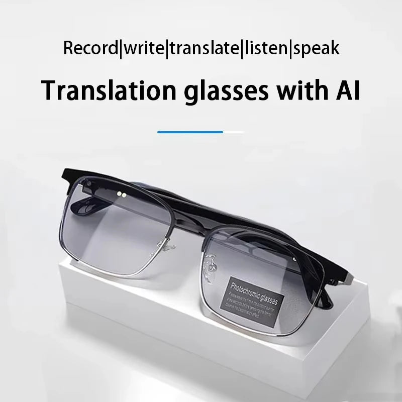 Good Intelligent AI Translation Glasses Headphones Interpretation Sunglasses 144 Language Real-time Conference Tool