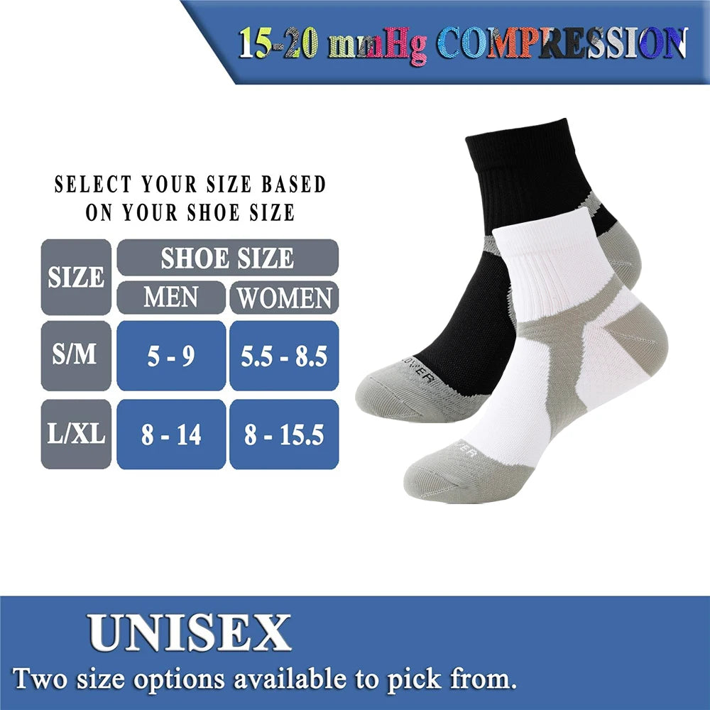 Athletic Ankle Socks For Men Women  Arch Ankle Support,for Running Cycling Fitness Breathable Elastic  Ankle Crew Socks