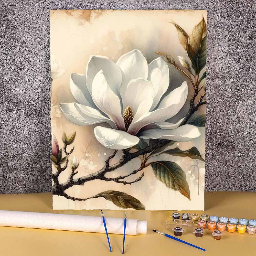 DIY Painting By Numbers HandPainted Oil Painting Lily Flowers Landscape Picture Paint Drawing On Canvas Home Decor Art Gift