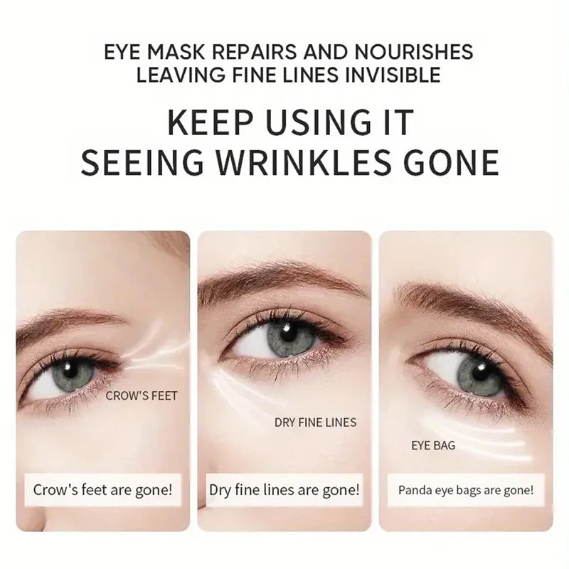 60pcs/30pairs Seaweed Hyaluronic Acid Eye Mask Remove Dark Circles Firm Moisturizing Eye Patches Reduces Puffiness Eye Skin Care