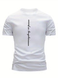 Los Angeles Letter Men's Sports Fitness Quick Drying T Shirt Jogging Top Tee Casual Oversized O-Neck All-season Summer Spring