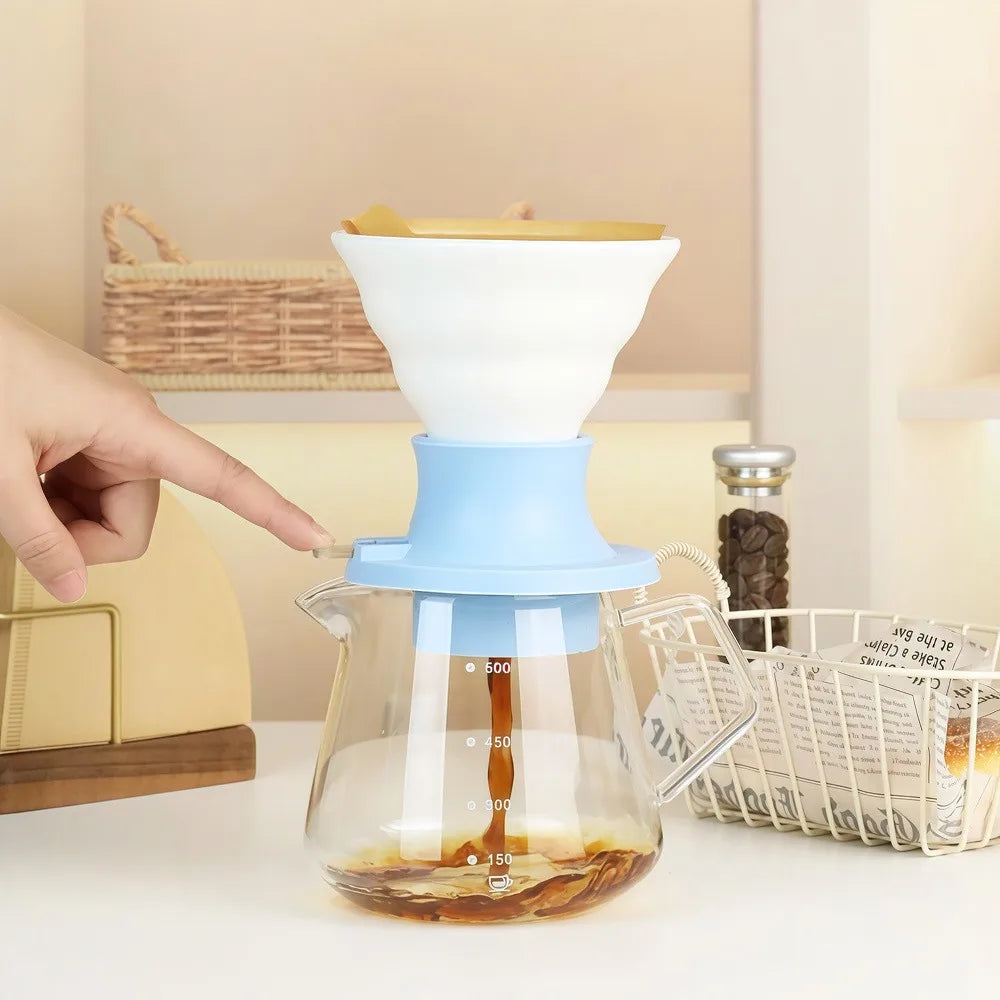 Smart cup colored ceramic drip filter cup with switch, hand brewed coffee drip filter