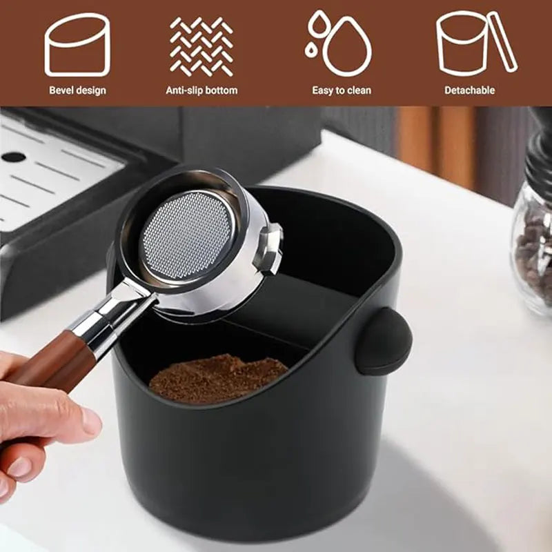 Coffee Knock Box Espresso Grounds Container Non-slip Espresso Dump Box Coffee Bar Supplies Barista Accessories Tools