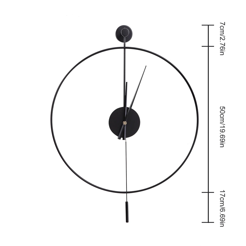 Wall Clock with Hollow Design, Silent Quartz Movement, Durable Iron Construction for Home or Office