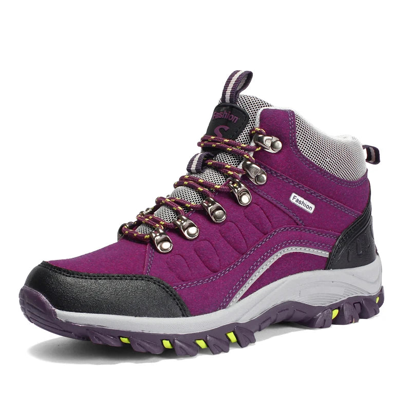 High-top Boots Women Comfortable Casual Anti-slip Breathable Warm Combat Boots Thick-soled Soft Outdoor Hiking Shoes Women