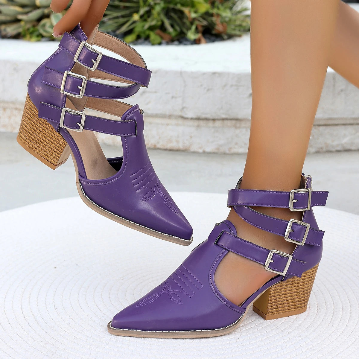 Women's Sandals 2024 New Fashion Casual Ladies Pointed Toe Sexy Soft Leather High Heels Comfortable Women Shoes Heeled Sandal