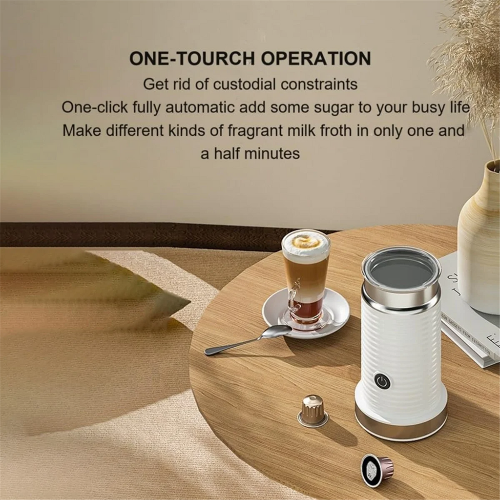 Retail Milk Frother,Electric Milk Frother,Fully Automatic Milk Frother,Automatic Milk Frother for Hot & Cold Froth EU Plug