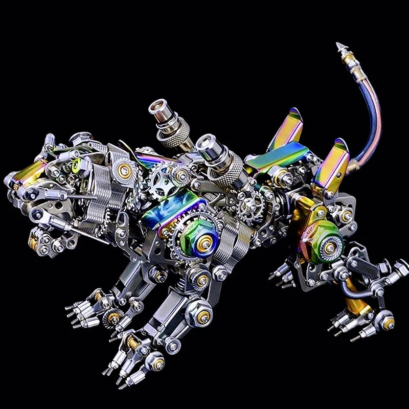 3D Metal Three-Dimensional Mechanical Tiger Model Puzzle DIY Assembly Building Blocks Toys  for Adult Children Gift
