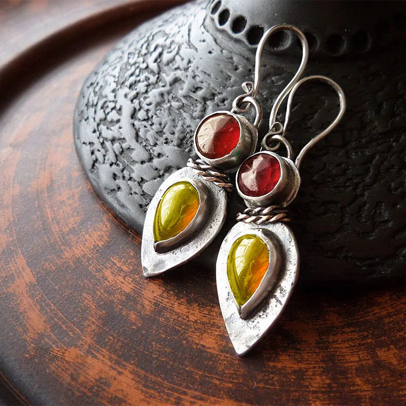 Indian Tribe Statement Dangle Earrings For Women Female Jewelry Vintage Ethnic Metal Drop Earrings Long Earring Accessories
