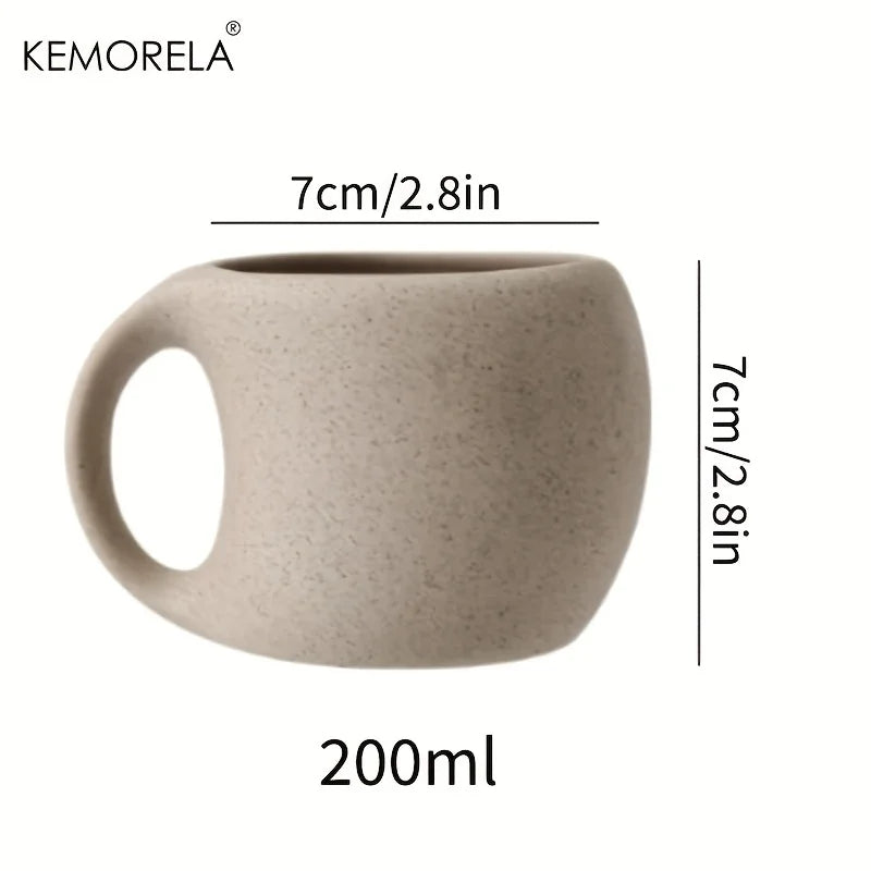 1/2PCS Ceramic Coffee Cups with Artistic Speckled Design - Reusable & Recyclable Cups for Latte Cappuccino Tea and Espresso