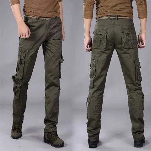 Khaki Trousers Man Work Wear Autumn Winter Multipockets Straight Cargo Pants for Men Multi Pocket Baggy Slacks Fashion Cheapest