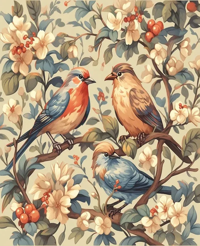 Painting Paints By Numbers Artistic bird illustration Wall Art Crafts Supplies Adults Handmade Paint Kit Canvas Picture