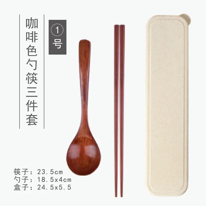 Handmade Dinnerware Cutlery for Kitchen, Wooden Spoon & Fork Dinner Kit for Rice, Soups, Cereal, Home Tableware - Free Item