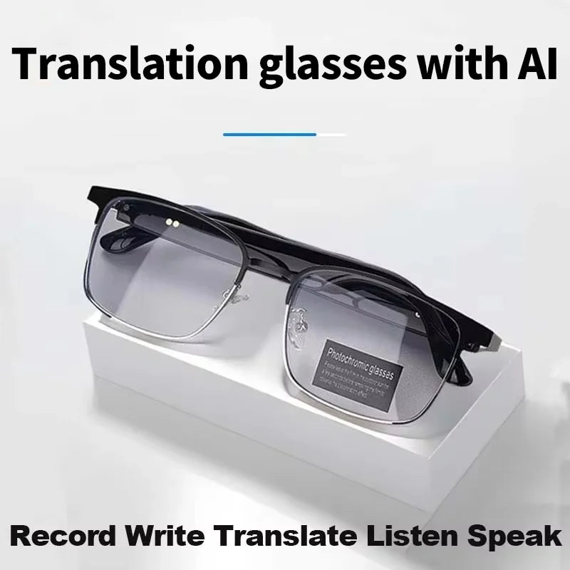 Good Intelligent AI Translation Glasses Headphones Interpretation Sunglasses 144 Language Real-time Conference Tool