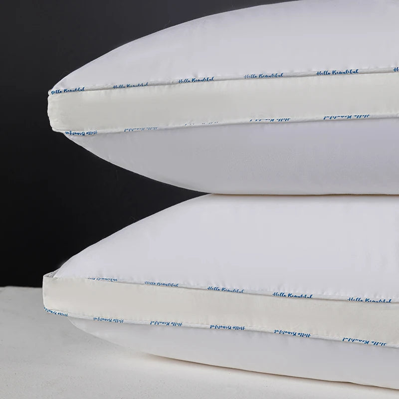 Sleeping Pillows for Bedroom Double Top Bed Stuffed Hotel Five-star Soft Orthopedic Pillow 48*74 Solid Color Extension Cushion