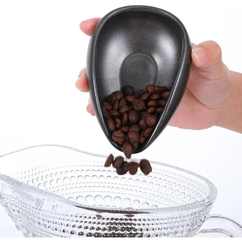 1PC Handmade Coffee Bean Dispenser Ceramic Coffee Bean Dosing Cup Suitable for Household,Coffee Bars, Office ,Tea Rooms