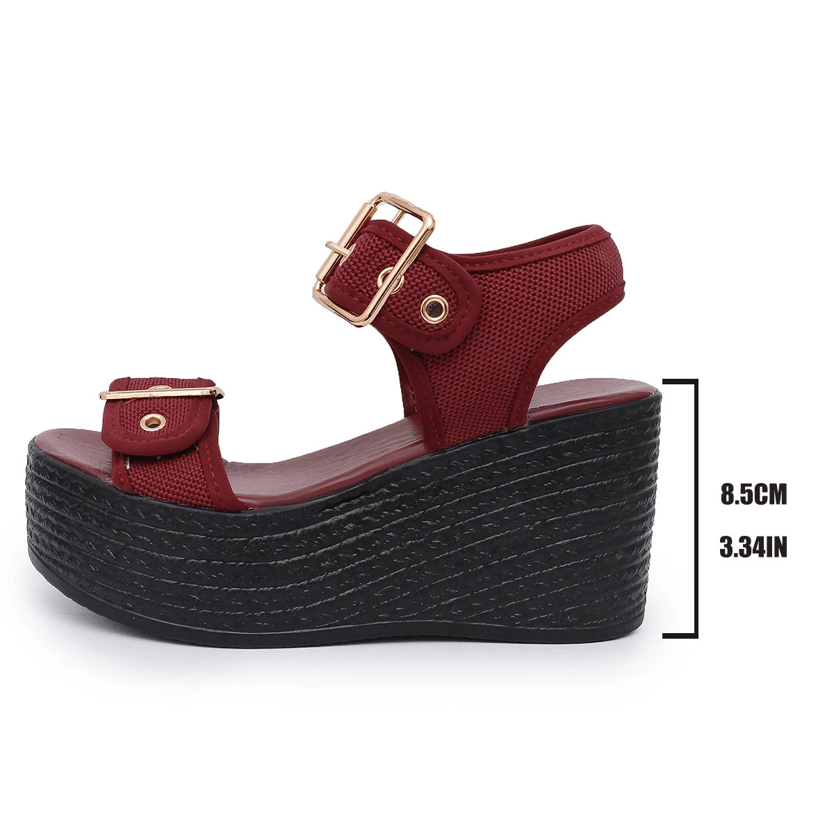 Women Wedge Sandals Thick Bottom Retro Open Toe Ladies Shoes Fashion Platform Plus Size High Heels Sandals Sandalias De Mujer - Free Item Weekend (50% off).