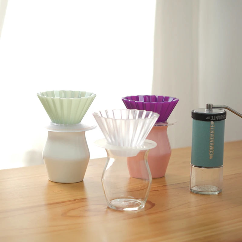 Designed Hand-Poured Ceramic Coffee Tasting Cup Sensory Flavor Sharing Coffee Filter Cup Set American Style Freshness