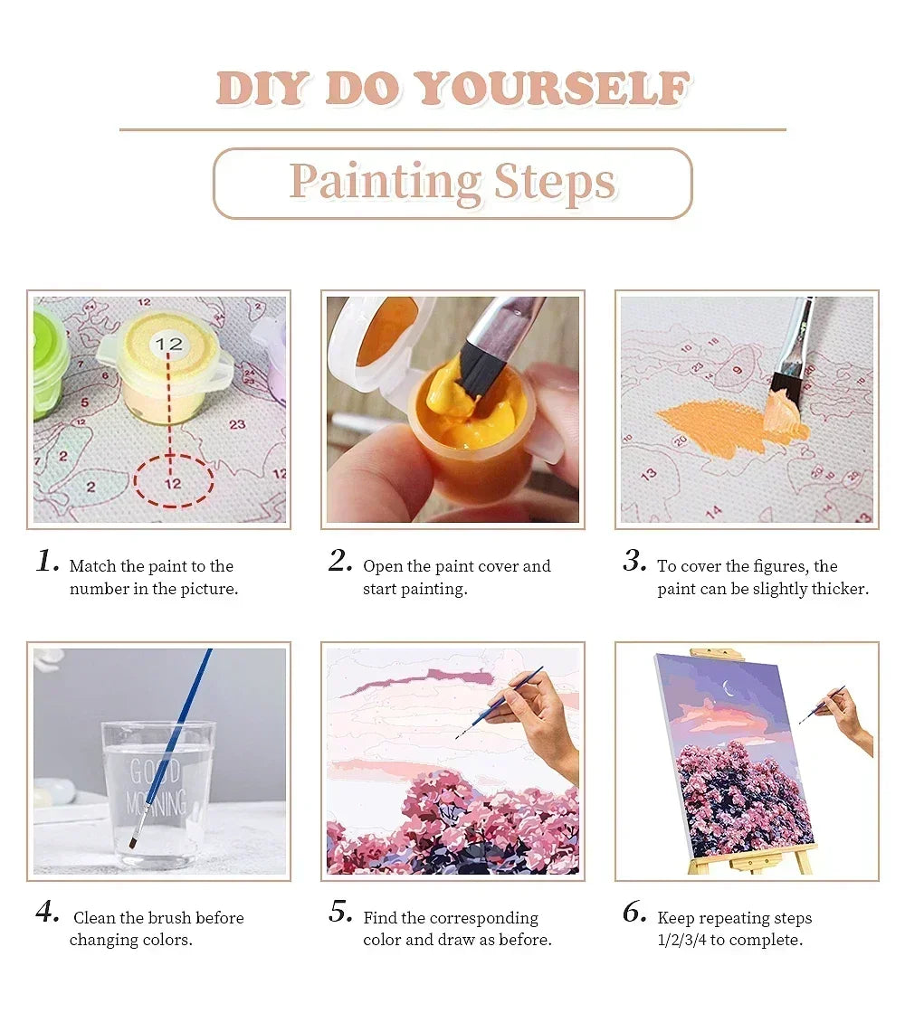 Abstract Art Digital Oil Painting DIY Wall Painting Home Decoration Gift Friends Party Coloring Activity