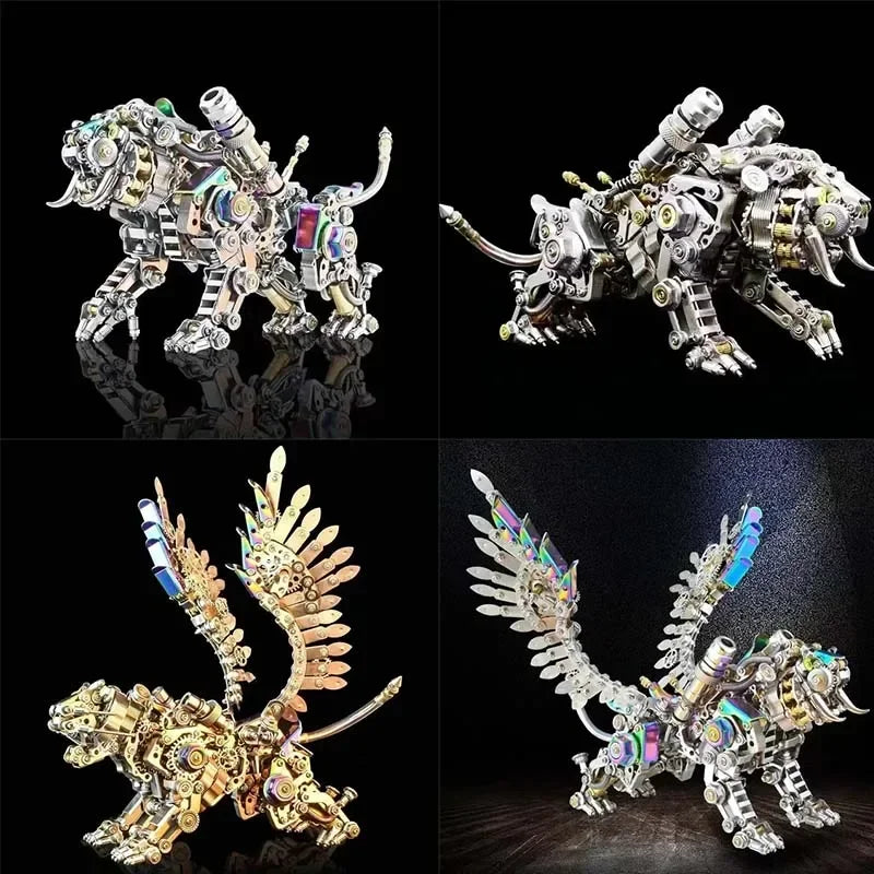 Mechanical Tyrannosaurus Rex, Cobra, Tiger, Scorpion King, Praying Mantis, Hell level 3D Metal Puzzle Model, High difficulty Toy
