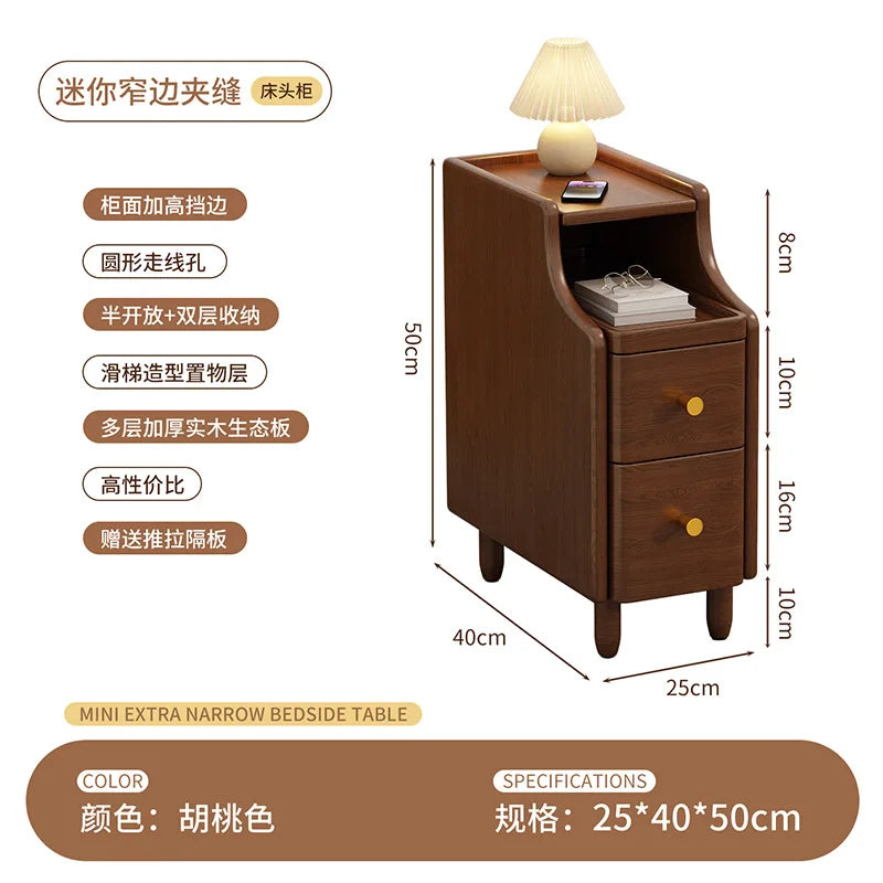 Bedside Cabinet Small Frame Household Bedroom Small Side Few Simple Bedside Storage Cabinet 20~ 30 Narrow Side Cabinet