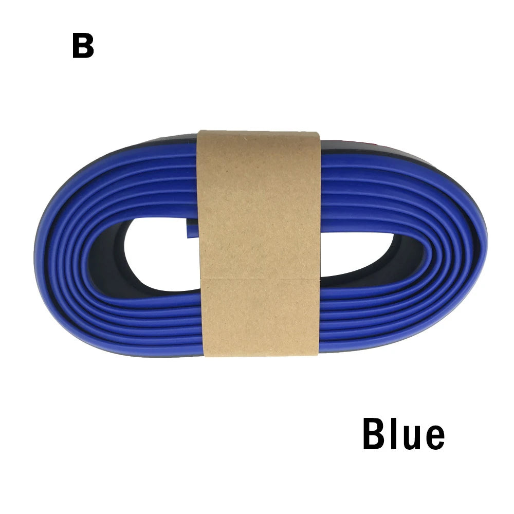2.5M Car Bumper Lip Stickers Car Front Bumper Lip Rubber Car Bumper Guards Lip Mouldings Splitter Chin Body Auto Bumper Exterior