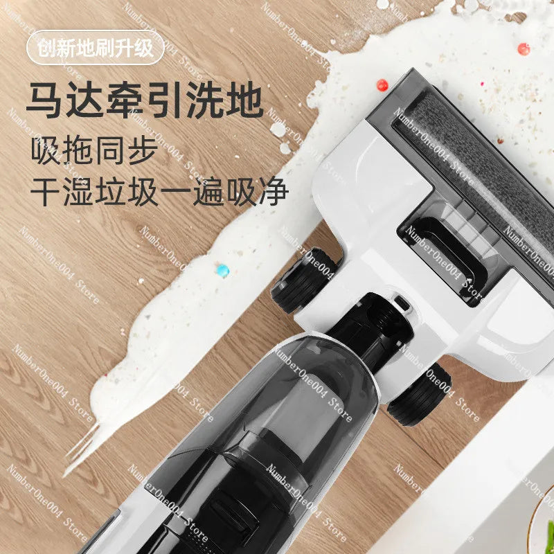 Fully Automatic Smart Floor Scrubber and Vacuum, Two-way Automatic Water Inlet/outlet, Handheld Cleaning  for Home Use