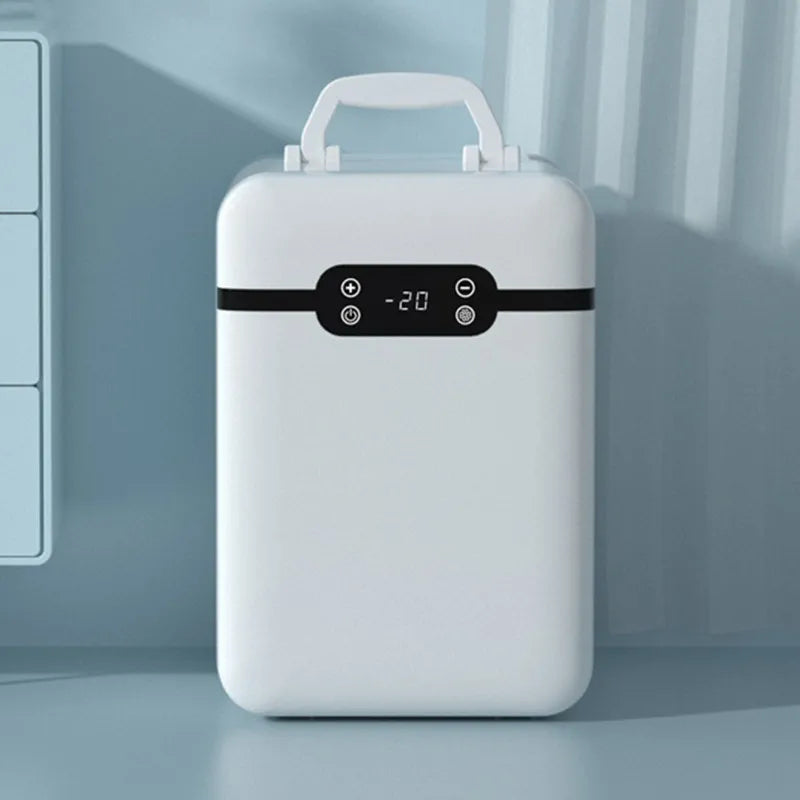 20-Liter Mini Mini Refrigerator Household Student Cosmetics Car Home Dual-Use Refrigeration Portable Digital Display Compressor