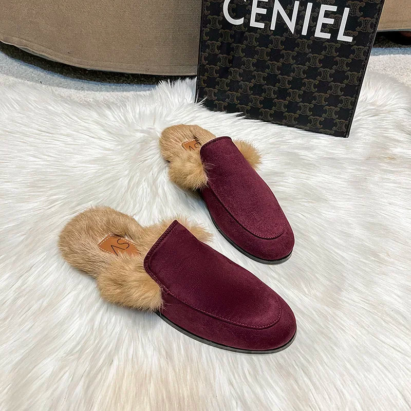 Baotou Half Slippers Women Summer Wear Muller Shoes 2025 New Flat Sandals
