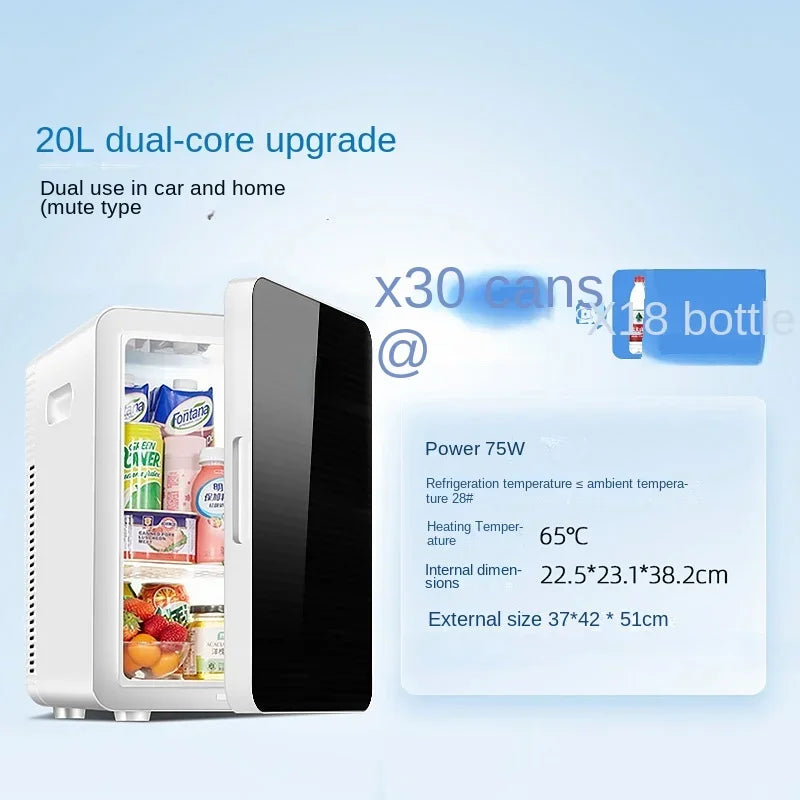 Refrigerator Small Dormitory Household Mini Car Fridge Mini Refrigerator Dual Use in Car and Home Cosmetics Refrigeration