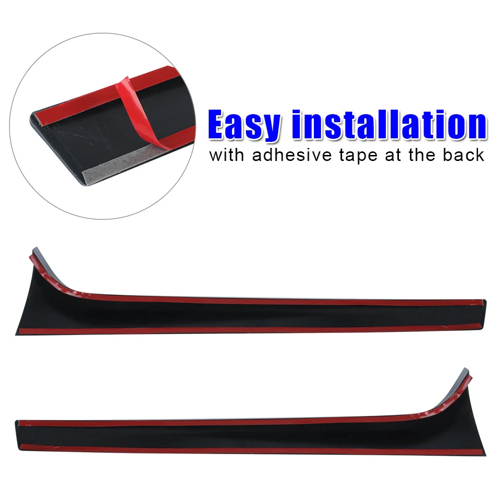 For Car Skoda Octavia Estate 2014-2019 Gloss Black Auto Replacement Parts Pair Canard Splitter Rear Window Side Spoiler Wing