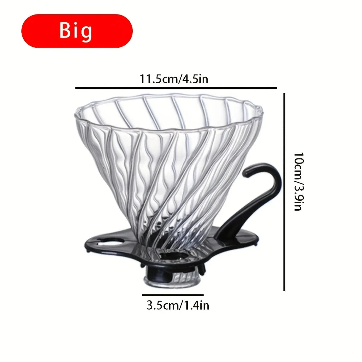 Handmade Glass Coffee Carafe with Filter Set Pour over Coffee Pot Tea Brewing Server Includes Coffee Extraction Cup
