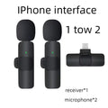 New Wireless Lavalier Microphone K9 Portable Audio Video Recording Mini Mic for iPhone Android Live Broadcast Gaming Phone Mic