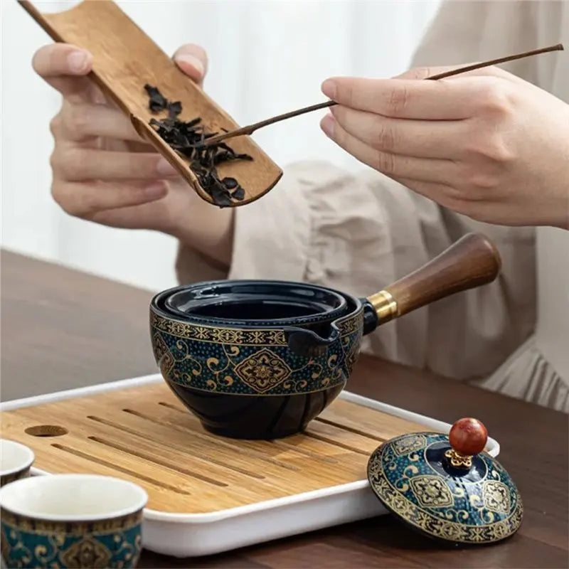 A19F-Tea Maker Set In Portable Design For Puer& Kung Fu Tea Brewing With Integrated Infuser