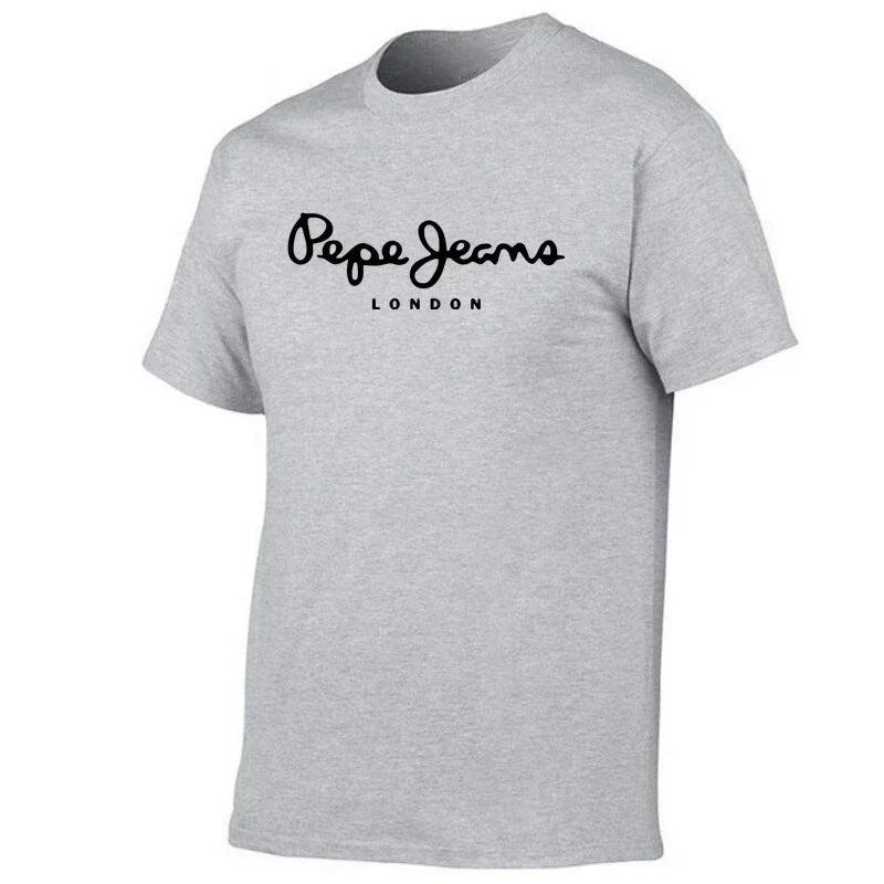 2025 Newest Pepe-Jeans-London Logo T-Shirt Summer Men's /Women's Short Sleeve Popular Tees Shirt Tops Unisex
