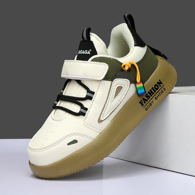 Kids Fashion Skate Shoes for Boy Children's Cushioning Sole Arch Support for Flat Feet Casual Sneakers for School Footwear